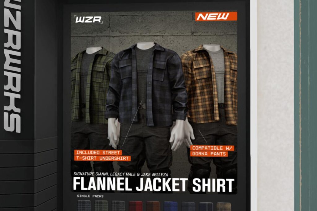 Flannel Jacket Shirt - Gianni/Jake/Legacy, L$549 each