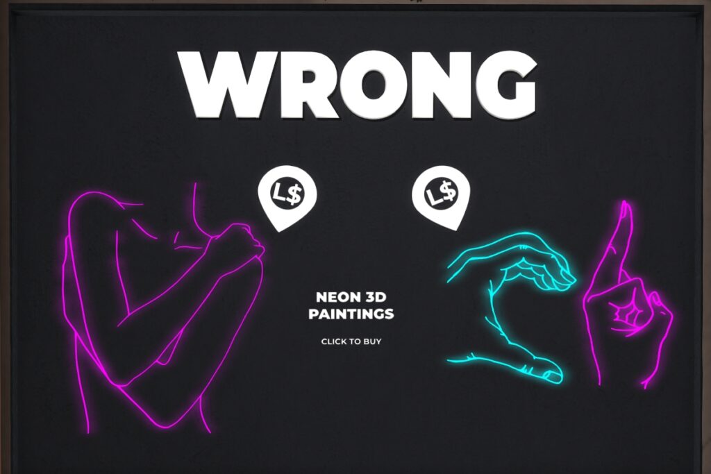 Silhouette Neon Sign &amp; F U Neon Sign, L$99 each