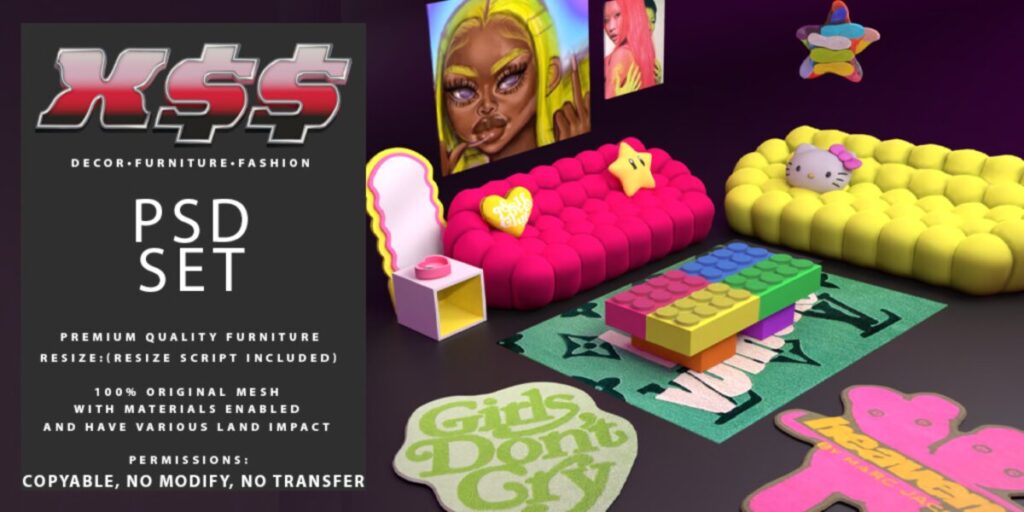 PSD Decor Set	&lt;a href=&quot;http://maps.secondlife.com/secondlife/Tender%20Love/164/160/1162&quot; target=&quot;_blank&quot;&gt;Teleport&lt;/a&gt;