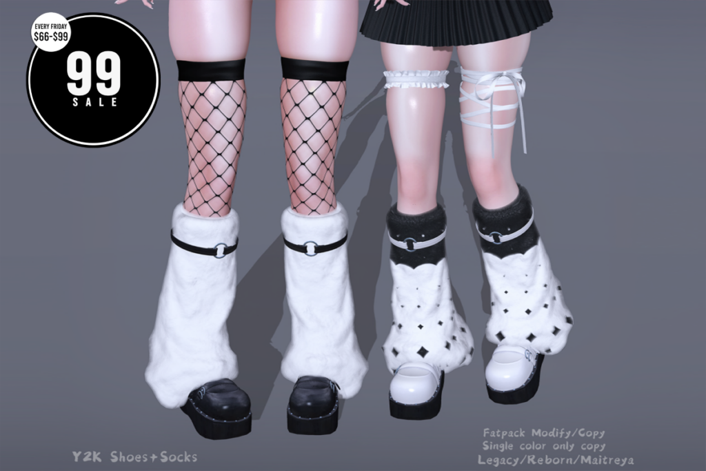 Y2k Shoes &amp; Socks - Legacy/Maitreya/Reborn	<a href="http://maps.secondlife.com/secondlife/The%20Sign/129/208/21" target="_blank">Teleport</a>