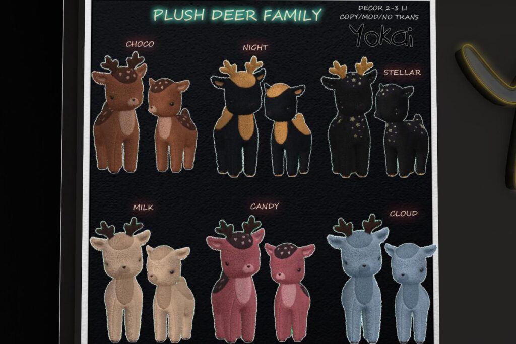 Plush Deer Family, L$90 each