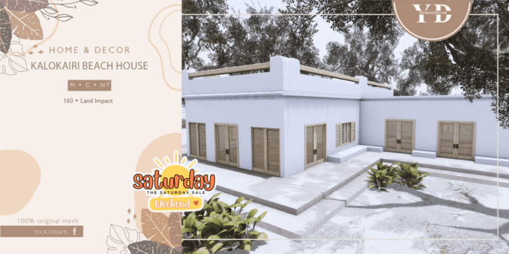 Kalokairi Beach House	<a href="http://maps.secondlife.com/secondlife/Your%20Dreams/40/132/23" target="_blank">Teleport</a>