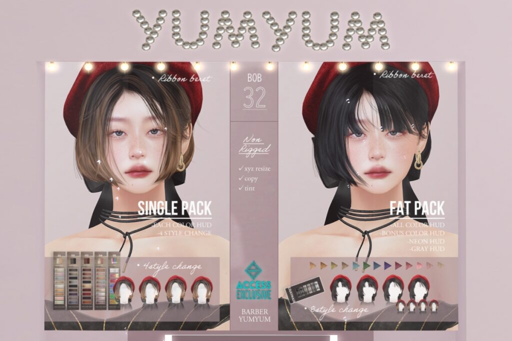 Bob 32 Hairstyle, L$350 each/L$790 FP