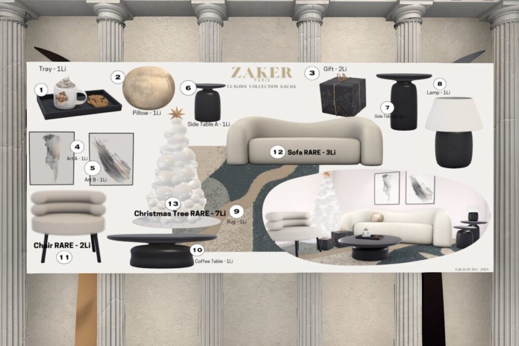 Claudia Collection, L$89 each/L$2250 - L$2500 each FP