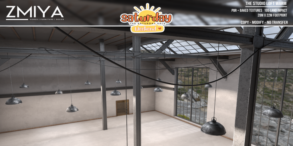 The Studio Loft Warm Skybox	&lt;a href=&quot;http://maps.secondlife.com/secondlife/The%20Moon%20Kingdom/126/42/21&quot; target=&quot;_blank&quot;&gt;Teleport&lt;/a&gt;