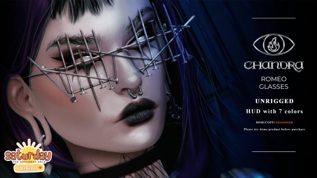 Romeo Glasses	&lt;a href=&quot;http://maps.secondlife.com/secondlife/Hell%20Fire/61/64/502&quot; target=&quot;_blank&quot;&gt;Teleport&lt;/a&gt;