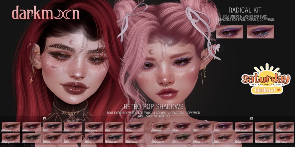 Retro Pop Shadows &amp; Radical Kit - EvoX	<a href="http://maps.secondlife.com/secondlife/Woodberry/151/87/23" target="_blank">Teleport</a>