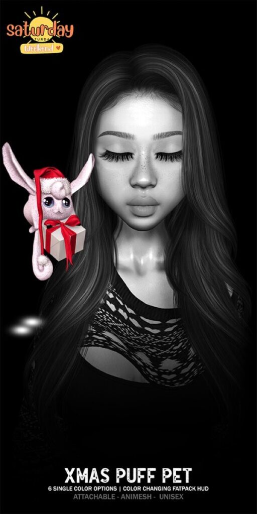 Xmas Puff Pet	<a href="http://maps.secondlife.com/secondlife/Mug/82/232/33" target="_blank">Teleport</a>