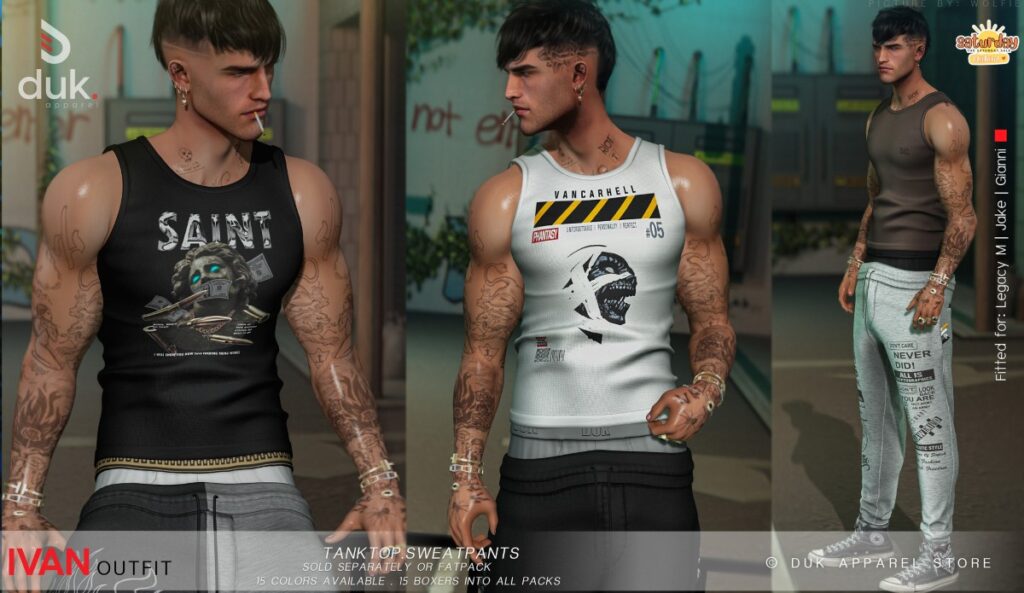 Ivan Outfit - Gianni/Jake/Legacy	&lt;a href=&quot;http://maps.secondlife.com/secondlife/Heartbreak/139/143/94&quot; target=&quot;_blank&quot;&gt;Teleport&lt;/a&gt;