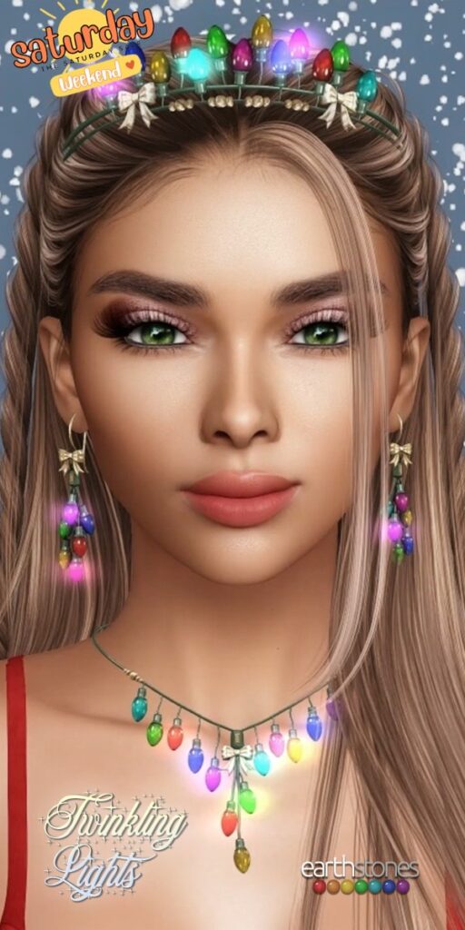 Twinkling Lights Jewelry &amp; Tiara	&lt;a href=&quot;http://maps.secondlife.com/secondlife/EarthBound/124/139/25&quot; target=&quot;_blank&quot;&gt;Teleport&lt;/a&gt;