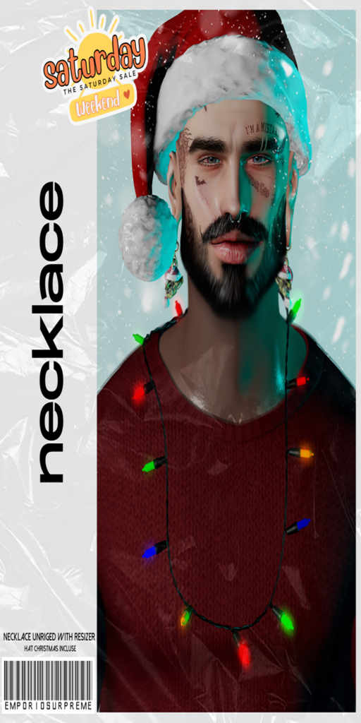 Necklace Xmas	<a href="http://maps.secondlife.com/secondlife/Ember%20Island/115/27/3908" target="_blank">Teleport</a>