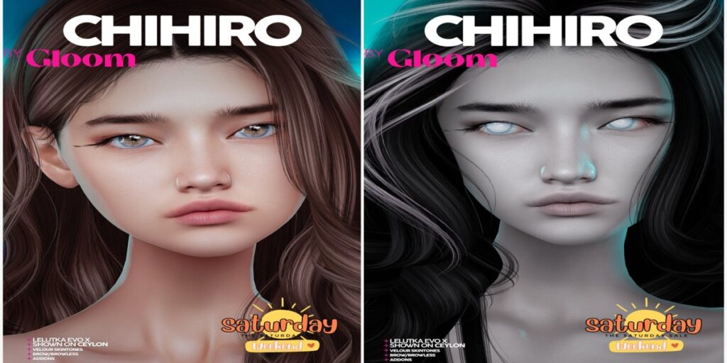 Chihiro Skin - EvoX	<a href="https://maps.secondlife.com/secondlife/Moonstar/134/168/44" target="_blank">Teleport</a>