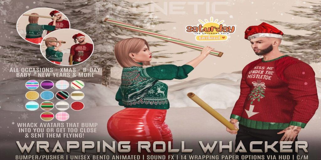 Wrapping Roll Whacker 	<a href="http://maps.secondlife.com/secondlife/Klibert/84/162/632" target="_blank">Teleport</a>