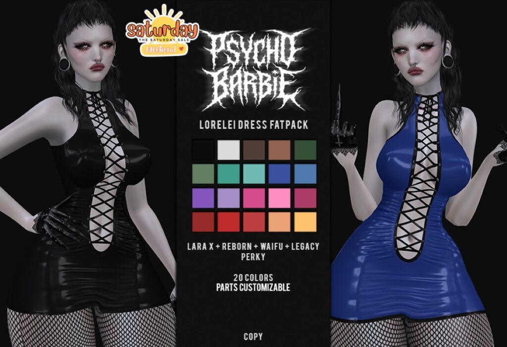 Lorelei Dress - Legacy/MaitreyaX/Reborn/+mods	&lt;a href=&quot;http://maps.secondlife.com/secondlife/Lorena%20Green/193/163/22&quot; target=&quot;_blank&quot;&gt;Teleport&lt;/a&gt;