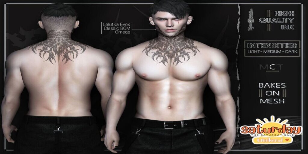 Shade Tattoo - BOM	<a href="https://maps.secondlife.com/secondlife/Voodoo/111/133/30" target="_blank">Teleport</a>