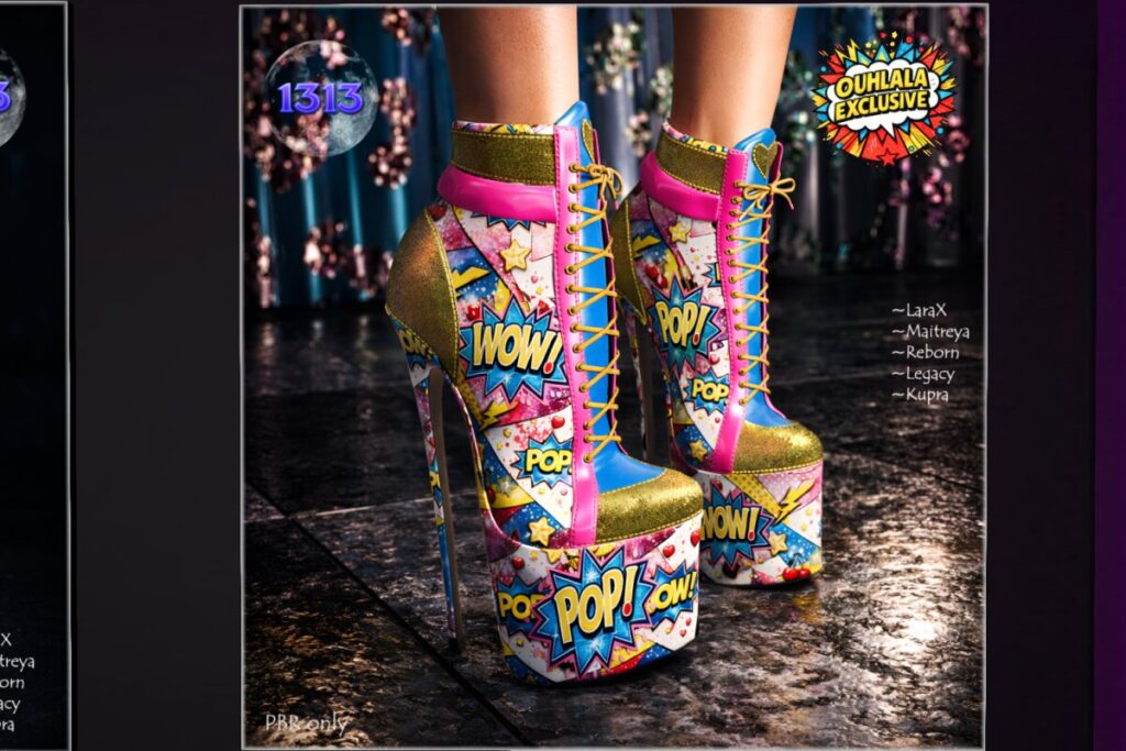 Muzik Boots - Inithium/Legacy/Maitreya/Reborn/+mods, L$250-L$399 each/L$999 FP