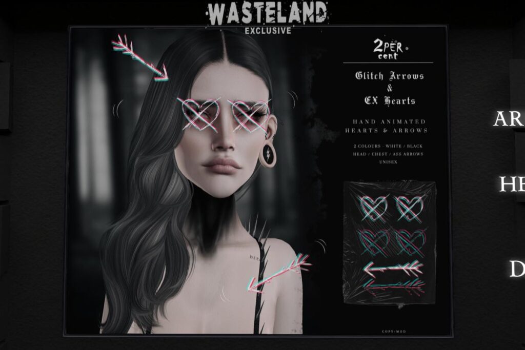 Glitch Arrows &amp; Ex Hearts Accessory, L$150 each