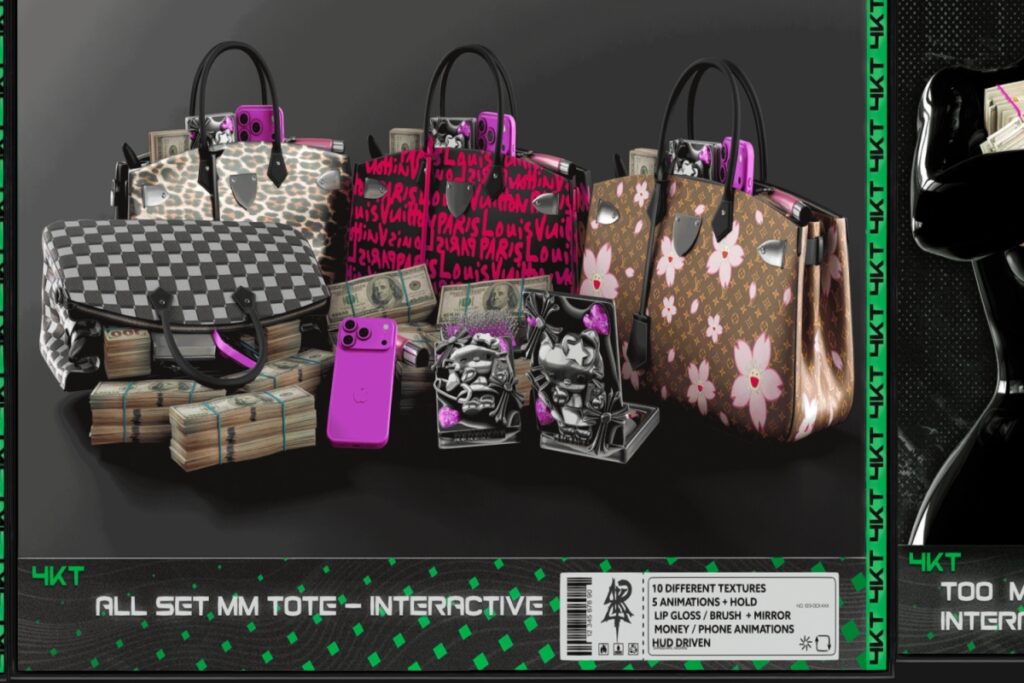 All Set MM Tote, L$444 each/L$1299 FP