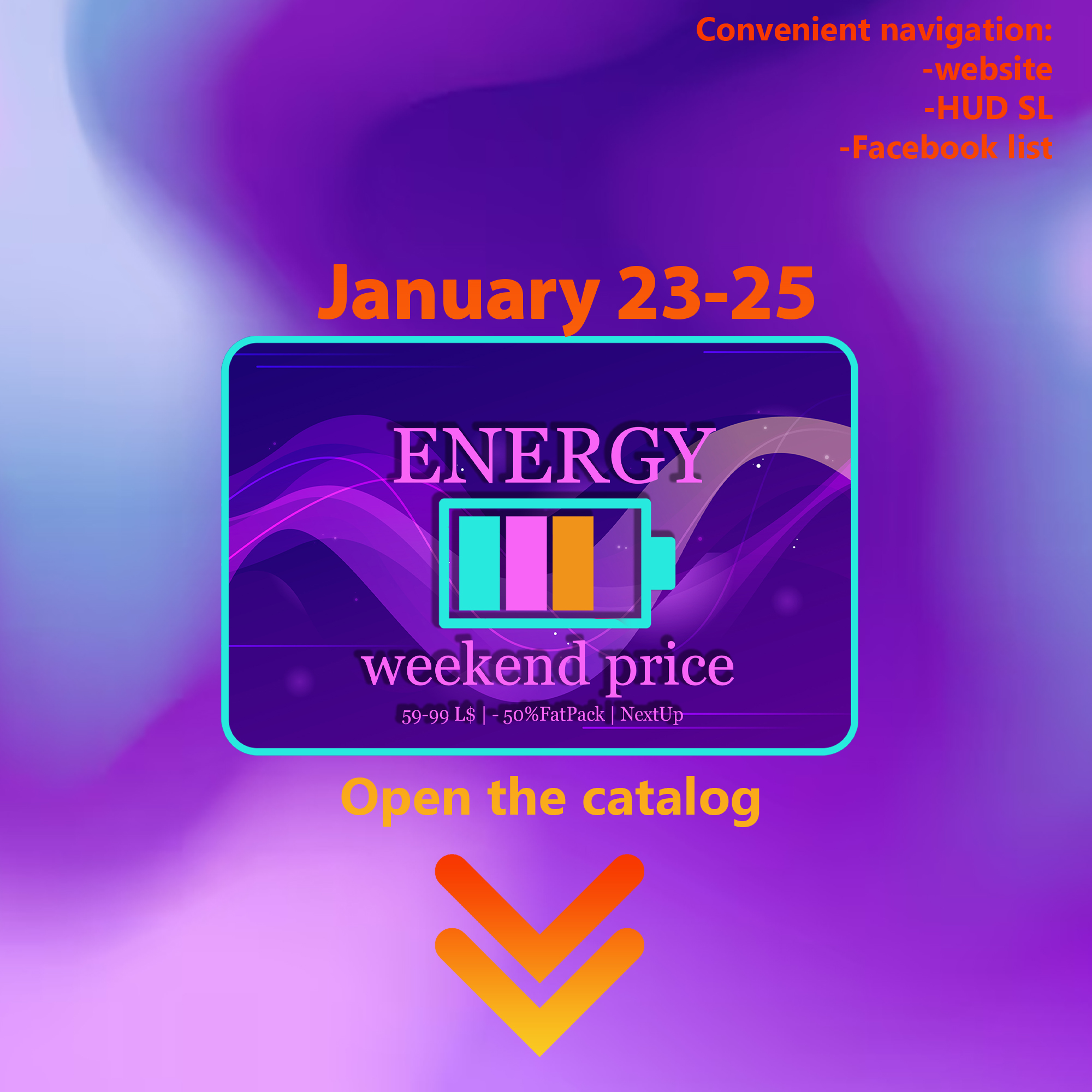 GREAT THINGS ARE HAPPENING AT ENERGY WEEKEND PRICE