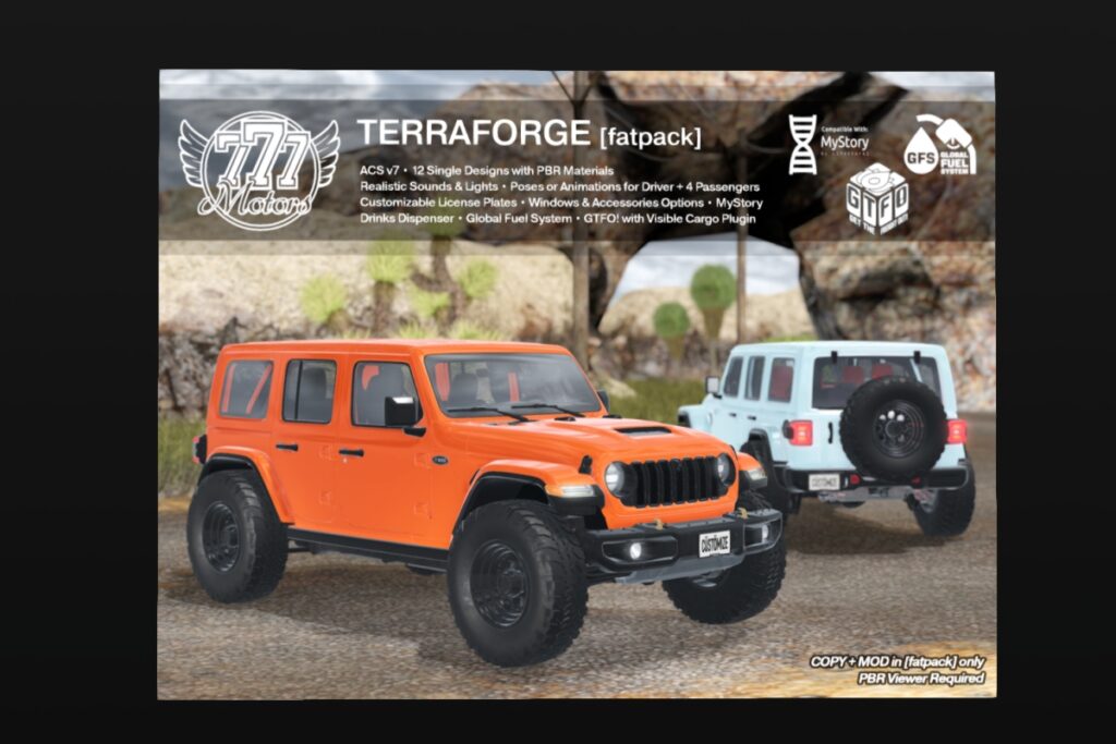 Terraforge, L$599 each/L$1999 FP