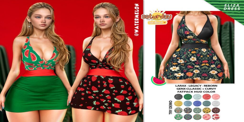 Eliza Dress - GenX/Legacy/MaitreyaX/Reborn/+mods	<a href="http://maps.secondlife.com/secondlife/Vardor/95/135/22" target="_blank">Teleport</a>