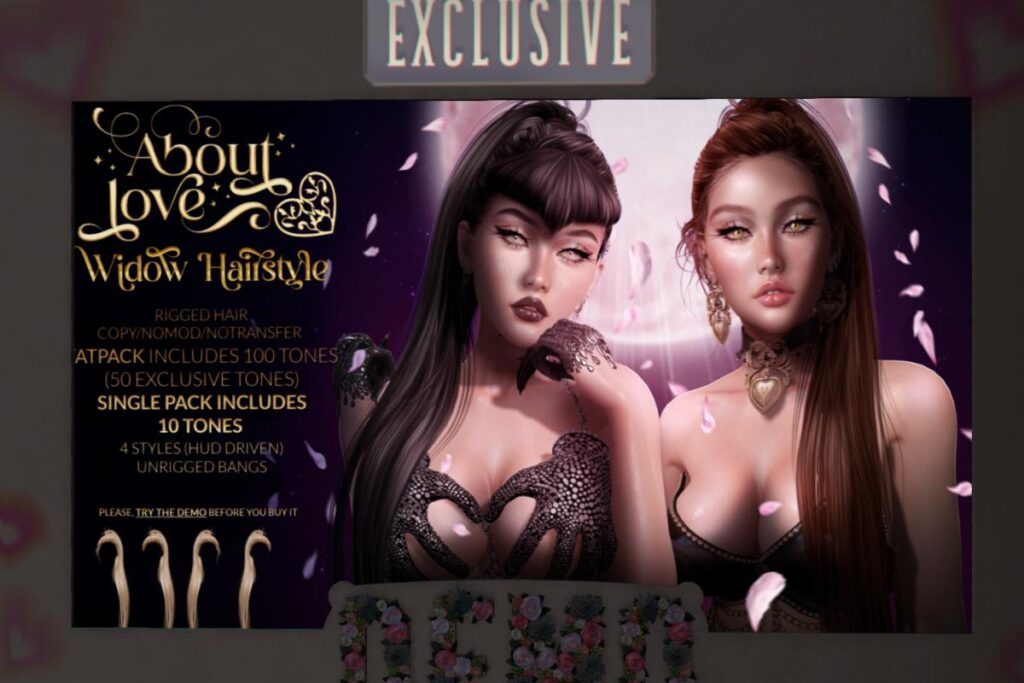 Widow Hair, L$300 each/L$1000 FP