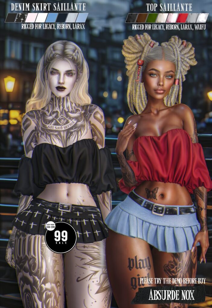 Saillante Top - Legacy/MaitreyaX/Reborn/+mods	<a href="http://maps.secondlife.com/secondlife/Evergreen/56/126/3512" target="_blank">Teleport</a>