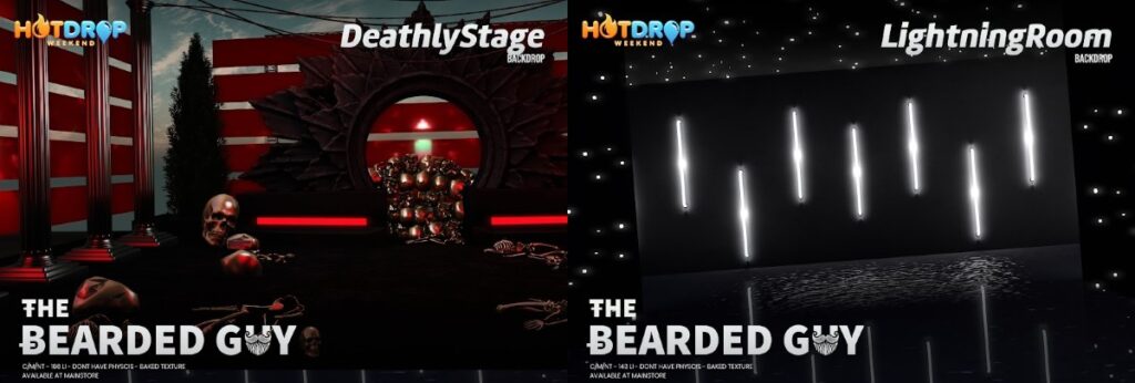 Deathly Stage &amp; Lightning Room Backdrops
