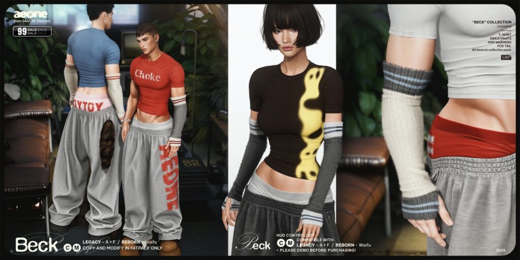 Beck Collection - Legacy F+M/Reborn/+mods	<a href="http://maps.secondlife.com/secondlife/Vietnam/67/110/2933" target="_blank">Teleport</a>