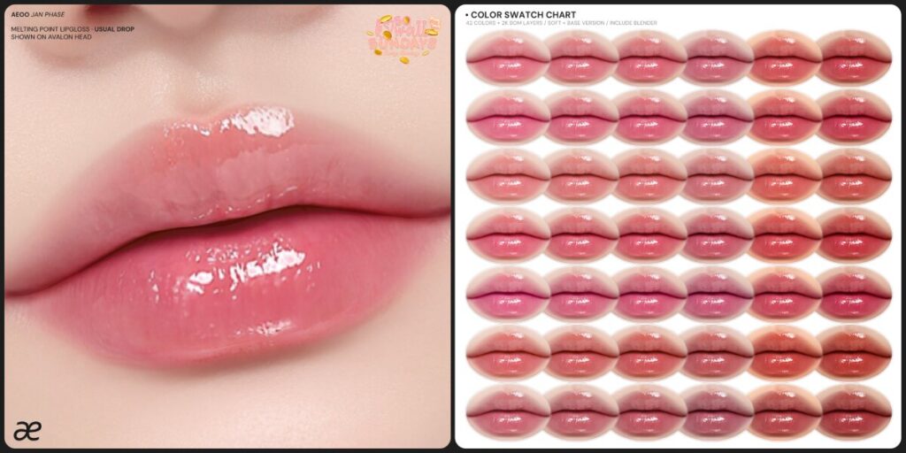 Melting Point Lipstick - EvoX	<a href="http://maps.secondlife.com/secondlife/Dove/91/43/1108" target="_blank">Teleport</a>