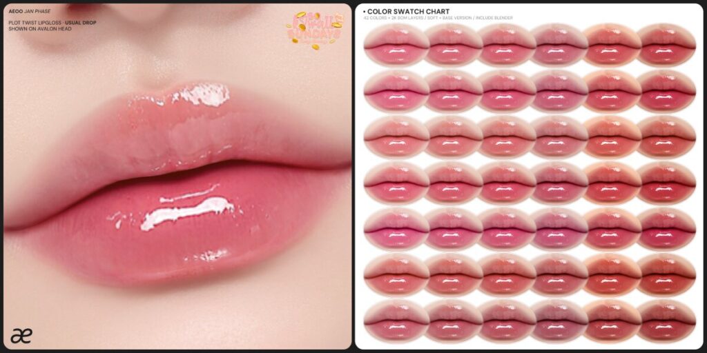 Plot Twist Lipstick - EvoX	<a href="http://maps.secondlife.com/secondlife/Dove/91/43/1108" target="_blank">Teleport</a>