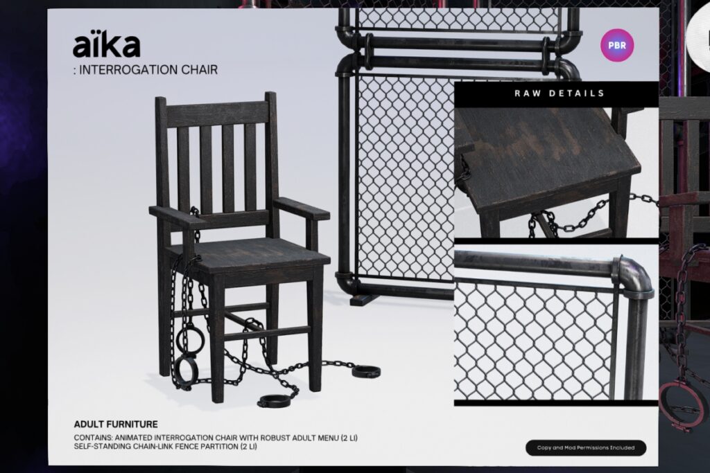 Interrogation Chair, L$1599