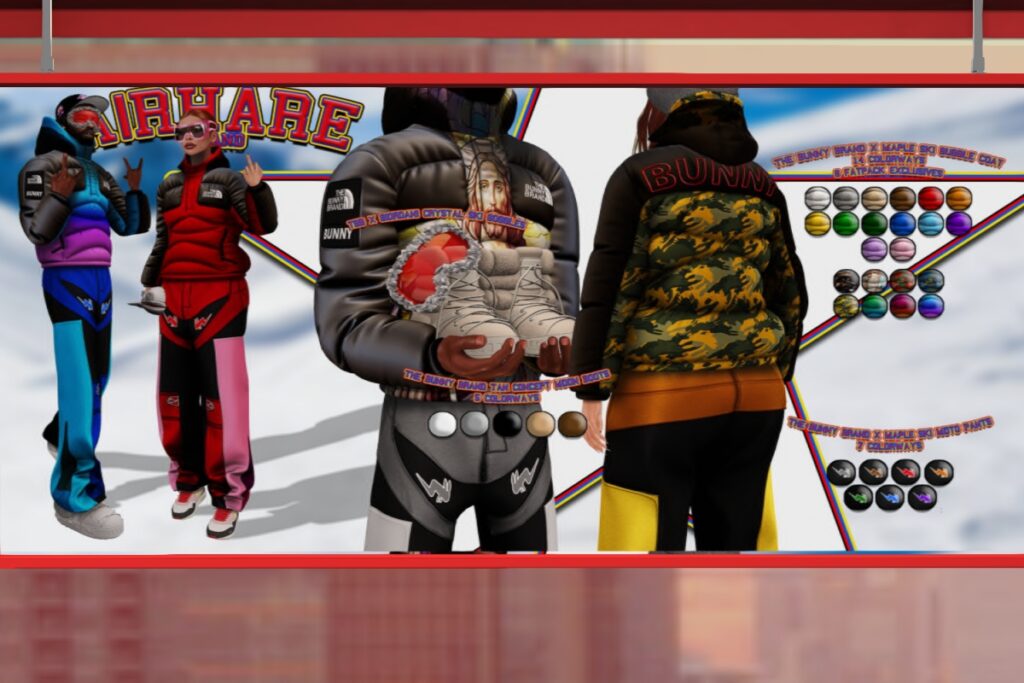 The Bunny Brand Jacket, Pants, Boots, &amp; Goggles  - No Sizes Listed, L$90-L$149 each