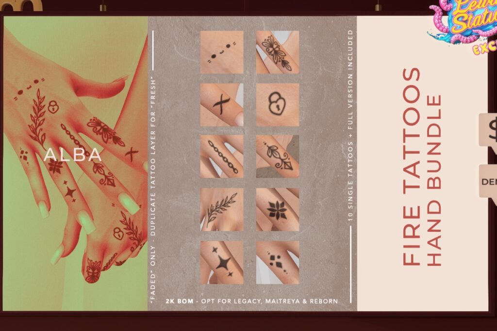 Fire Tattoos - BOM, L$199