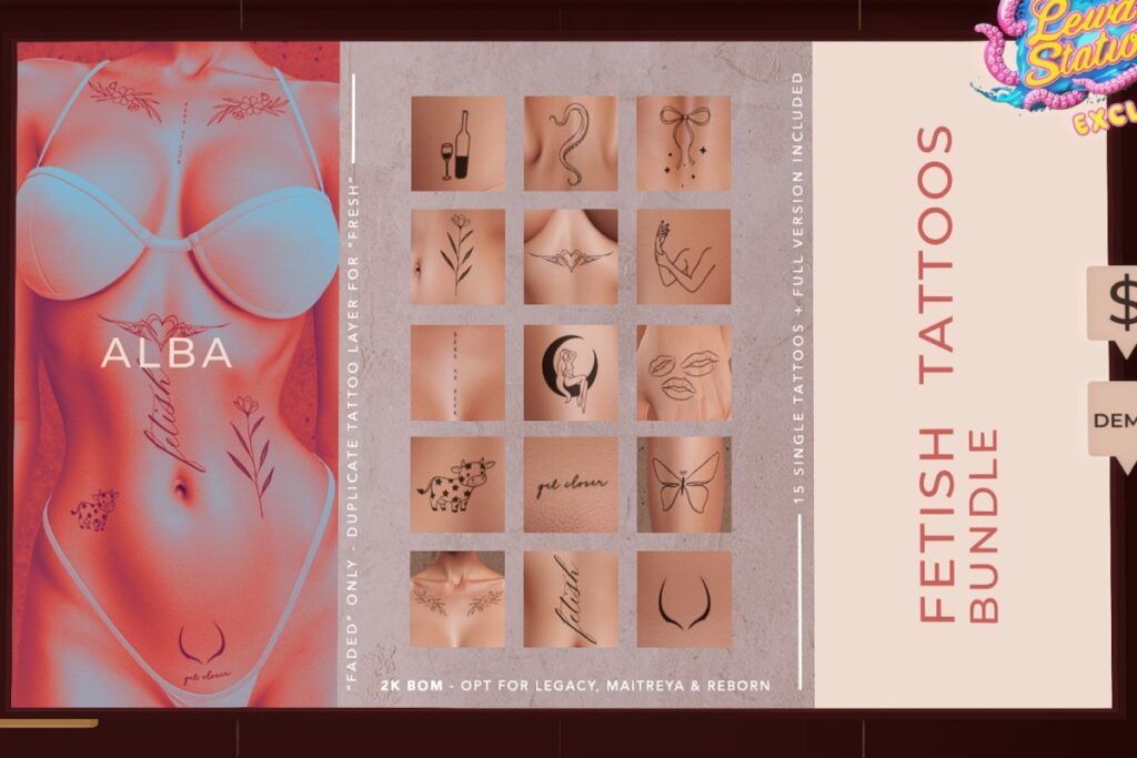 Fetish Tattoos - BOM, L$299