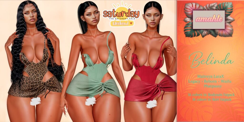 Belinda Outfit - Legacy/MaitreyaX/Reborn/+mods	<a href="http://maps.secondlife.com/secondlife/Sunny%20Ridge/179/95/1001" target="_blank">Teleport</a>