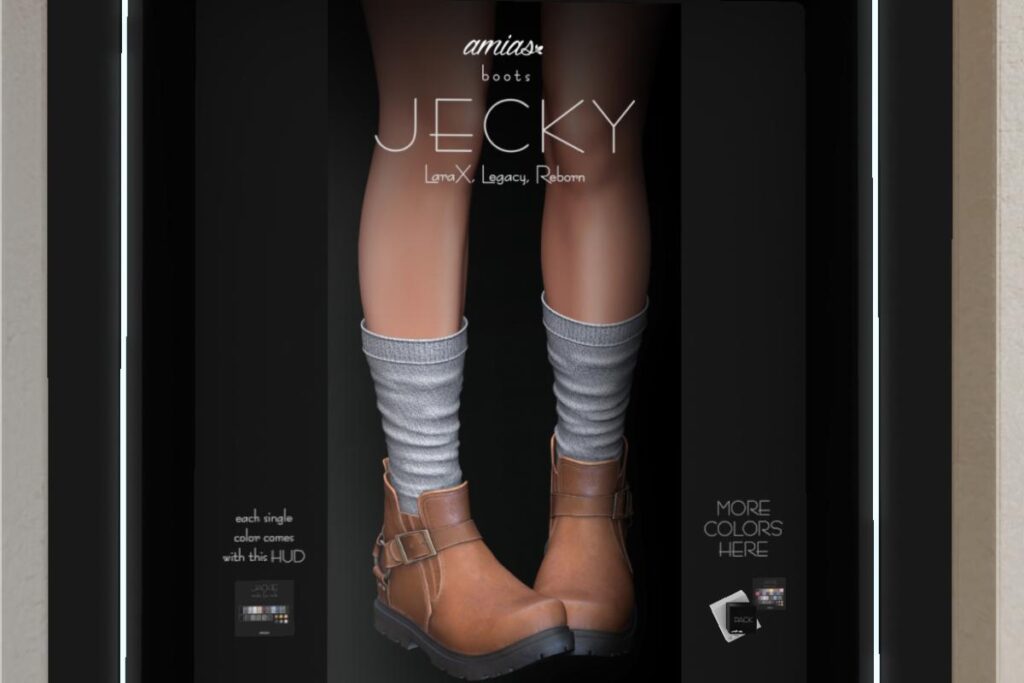 Jecky Boots - Legacy/MaitreyaX/Reborn, L$175 each/L$1250 FP