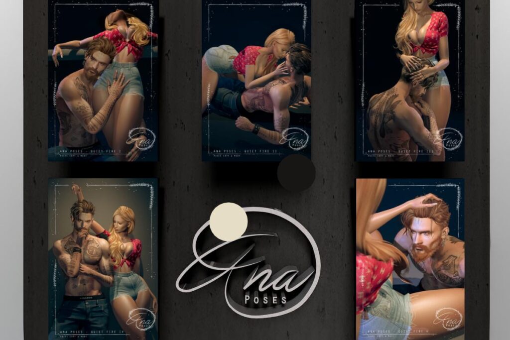 Quiet Fire Couple Poses, L$275 each