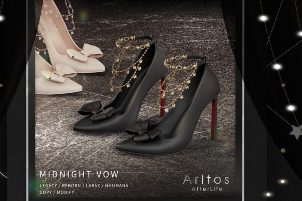 Midnight Vows Shoes - Legacy/MaitreyaX/Nhumana/Reborn, L$199 each/L$599 FP