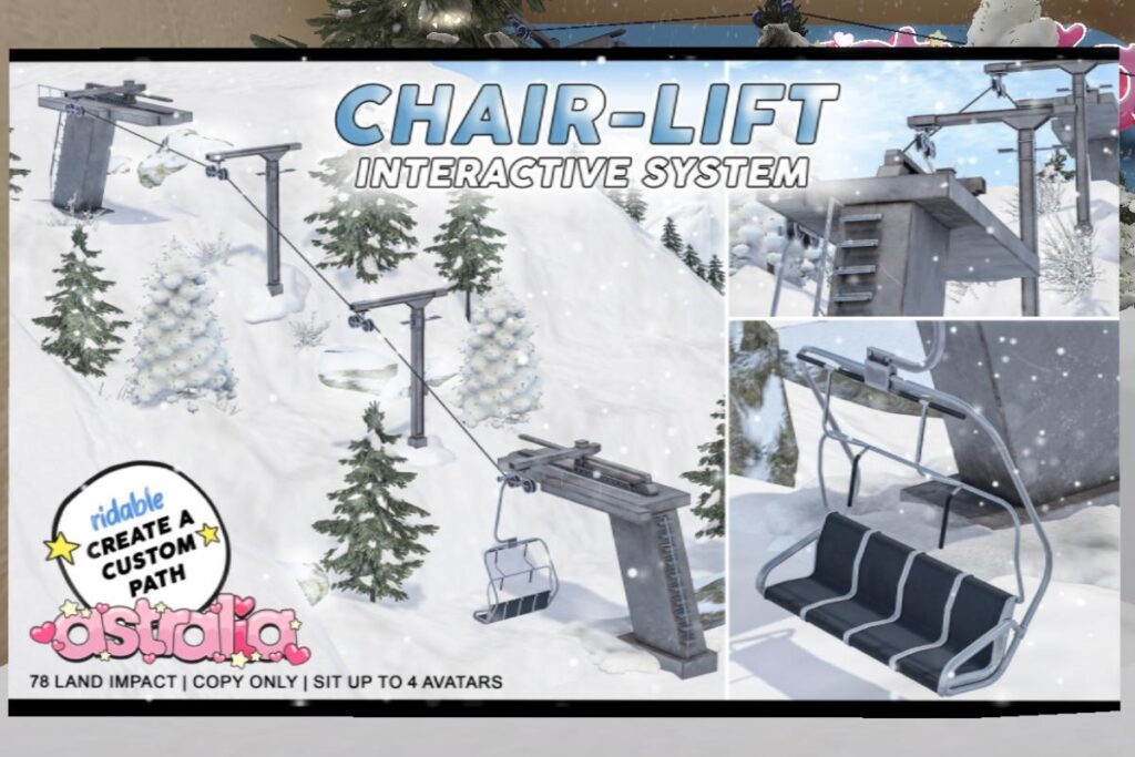 Chair Lift Interactive System, L$1999