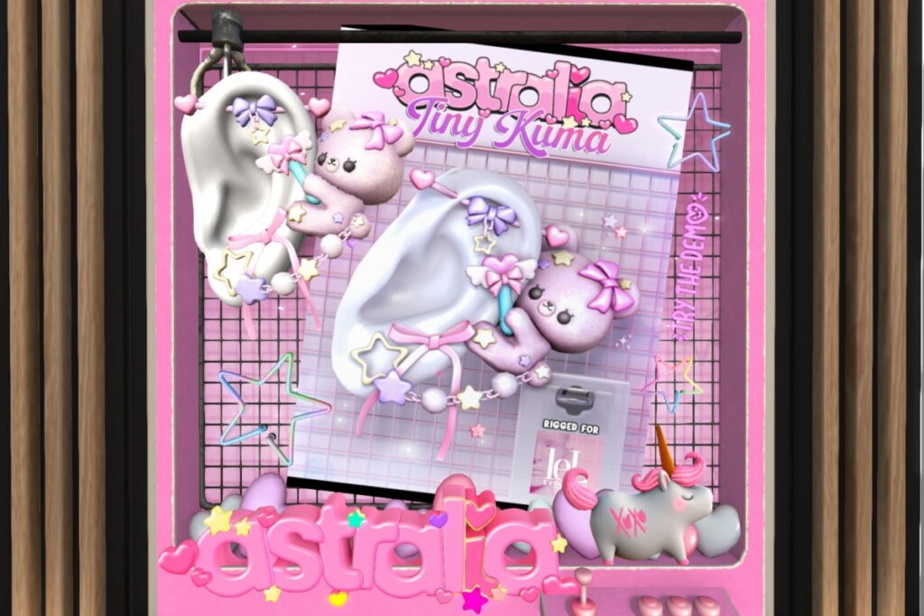 Tiny Kuma Bear Earrings - EvoX, L$399