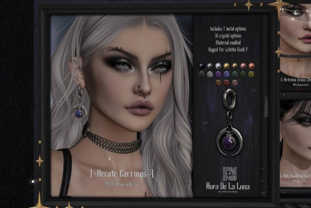 Hecate Earrings - EvoX F Ears, L$350