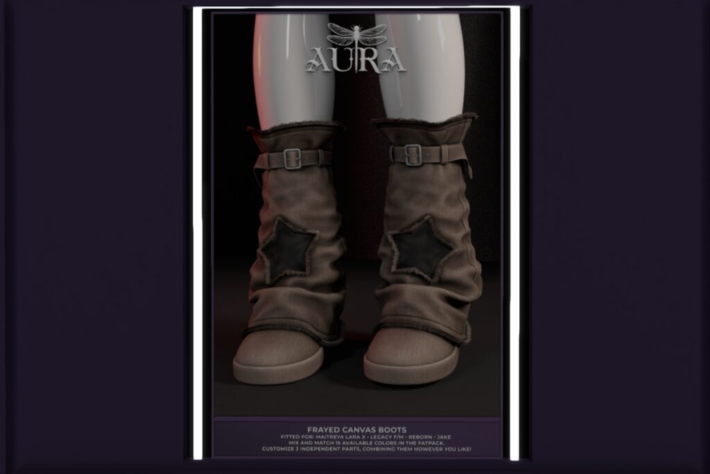 Frayed Canvas Boots - Jake/Legacy F+M/MaitreyaX/Reborn, L$280 each/L$1260 FP