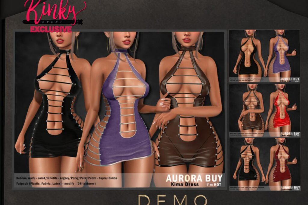 Kima Dress - Inithium/Legacy/MaitreyaX/Reborn/+mods, L$599 each/L$999 FP