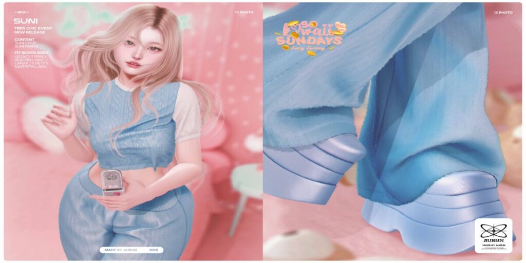 Suni Outfit - Legacy/Maitreya/Reborn/+mods	<a href="http://maps.secondlife.com/secondlife/Perfectland/226/160/2531" target="_blank">Teleport</a>