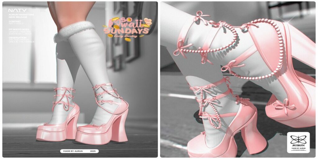 Naty Heels - Legacy/Maitreya/Reborn/+mods	<a href="http://maps.secondlife.com/secondlife/Perfectland/226/160/2531" target="_blank">Teleport</a>