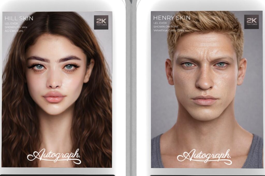 Hill and Henry Skin - EvoX/Velour, L$399 each/L$799 each FP