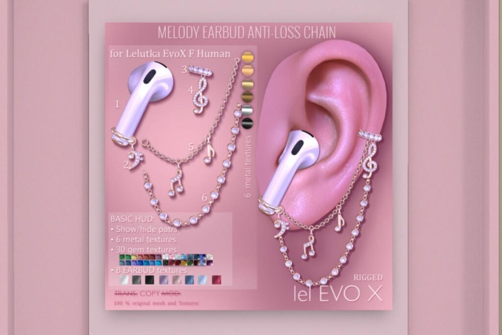 Melody Earbuds Anti-Loss Chain - EvoX, L$288