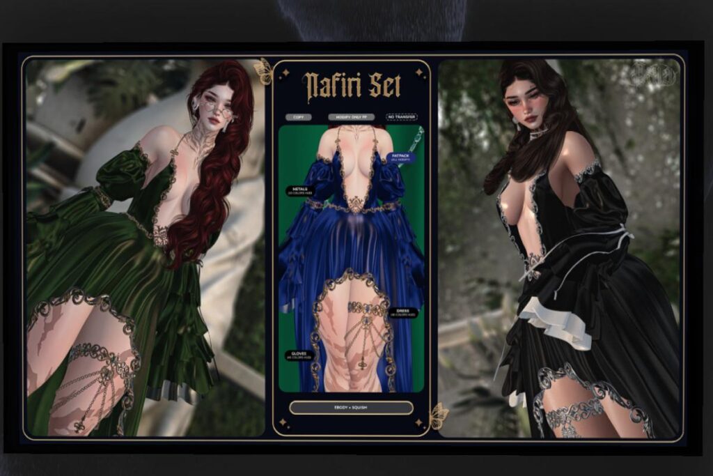 Nafiri Set - Reborn/+mods, L$350 each/L$1250 FP