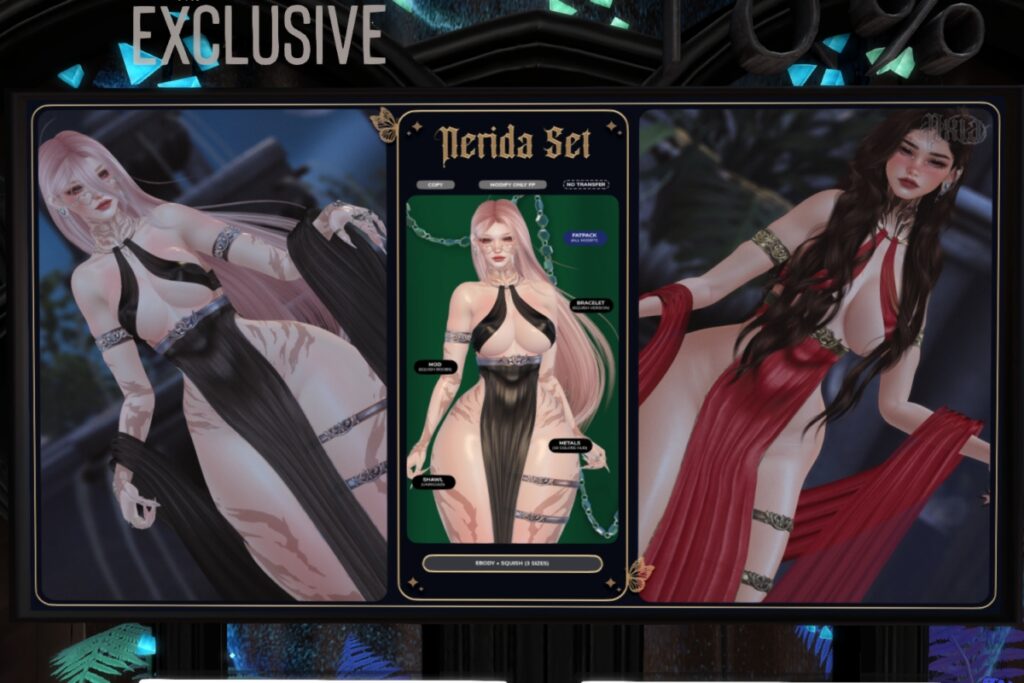 Nerida Set - Reborn, L$350 each/L$1250 FP